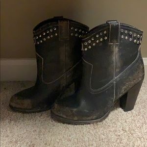 Frye studded boots